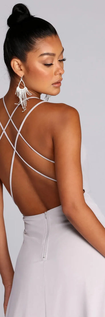 Hannah Formal Pleated Chiffon Dress