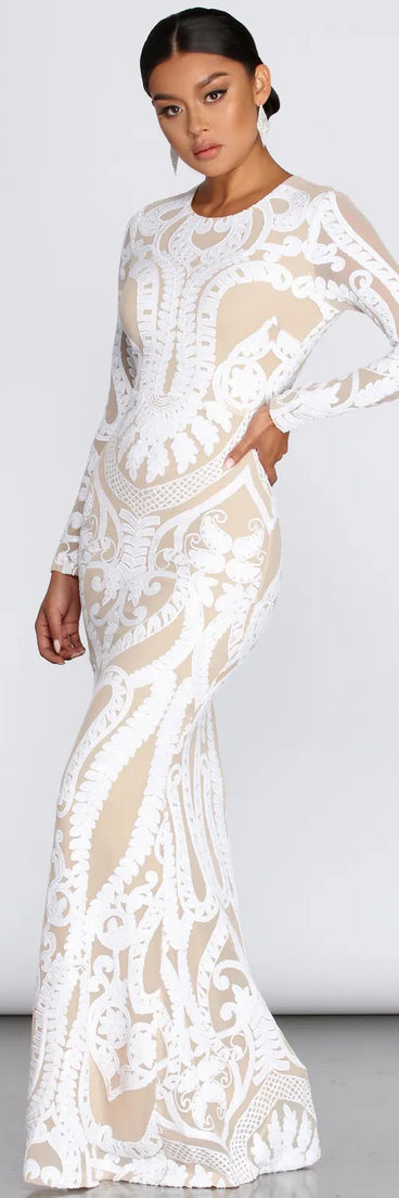 Aella Formal Sequin Long Dress