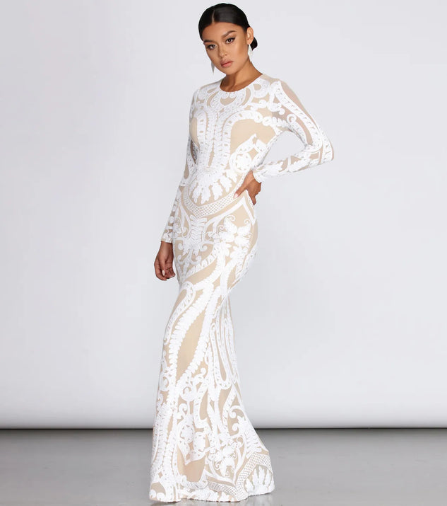 Aella Formal Sequin Long Dress