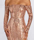 Becca Formal High Slit Sequin Dress