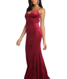 Viviana Formal Velvet Open Back Dress