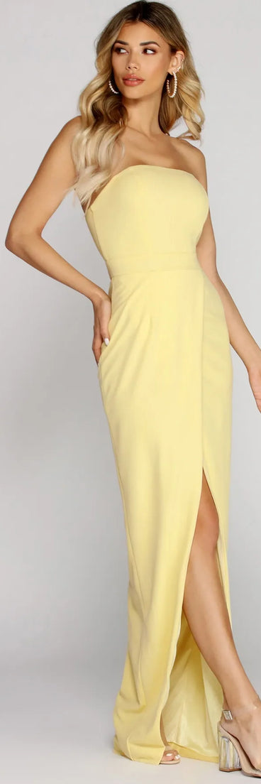 Serena Strapless Wrap Gown