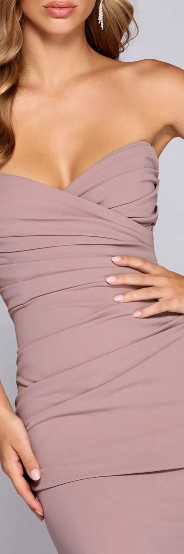 Marianne Pleated Sweetheart Dress