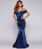 Nathalie Ruched Satin Dress