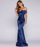 Nathalie Ruched Satin Dress