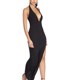 Adelynn Plunging Asymmetrical Formal Dress