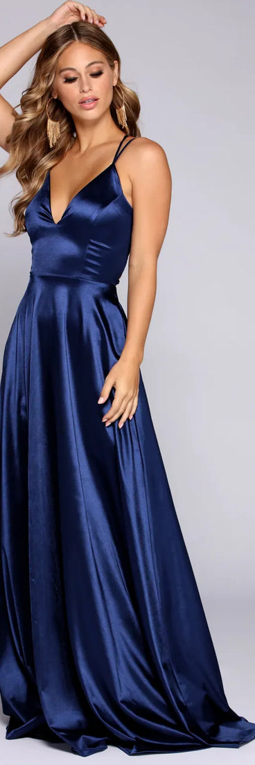 Hailey Satin A-Line Formal Dress