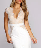 Jordana Lace Trim Gown