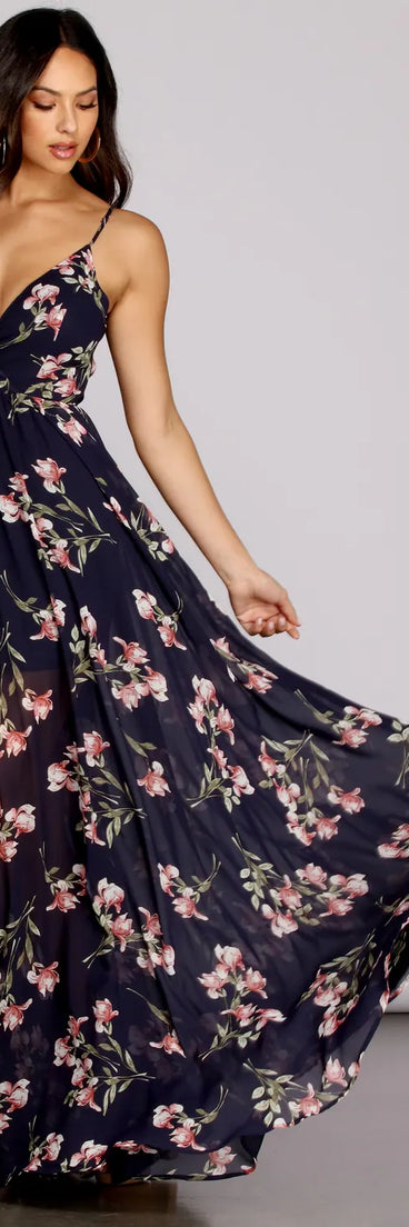 Fleur Floral Chiffon Dress