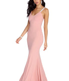 Rose Formal Rhinestone Mermaid Dress