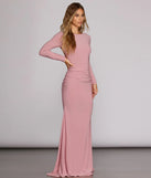 Piper Ruched Open Back Gown
