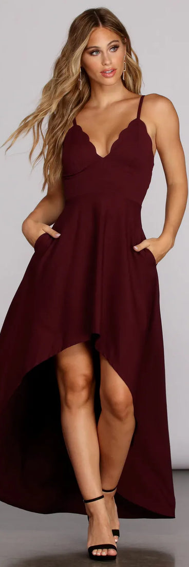 Diandra Crepe High Low Gown