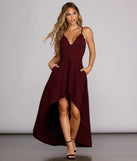 Diandra Crepe High Low Gown