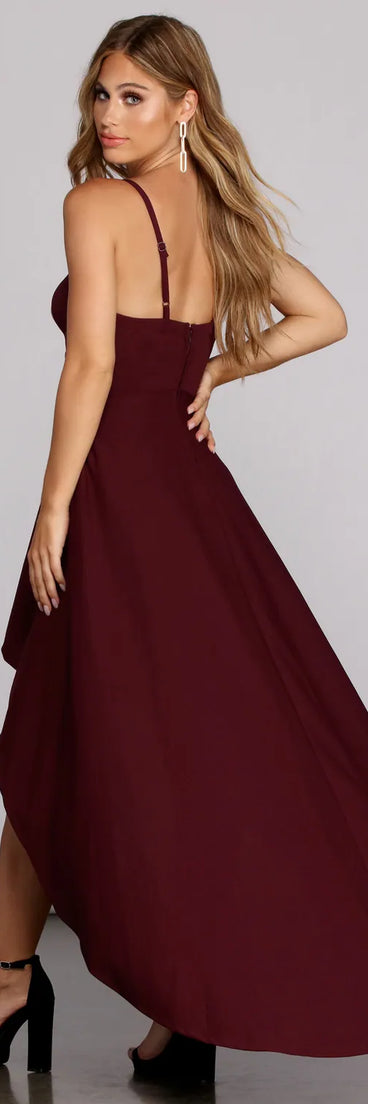 Diandra Crepe High Low Gown