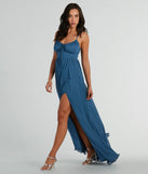 You'll be the best dressed in the Raya Formal Chiffon A-Line Long Dress as your fall formal dress with beautiful and unique details from Windsor.