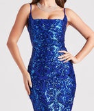 Samara Lace-Up High Slit Sequin Formal Dress