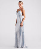 Torrie Formal Sequin Strappy Mermaid Dress