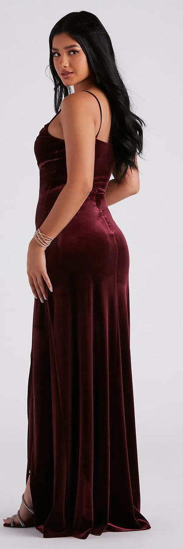 Elaine Formal Velvet A-Line Dress