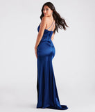 Janessa Formal Satin One Shoulder Mermaid Dress