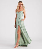 Lianne Satin Corset A-Line Formal Dress