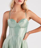 Lianne Satin Corset A-Line Formal Dress