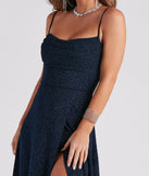Whether it's the color or silhouette of the Stephanie Formal Glitter A-Line Dress, this navy bridesmaid dress is a gorgeous pick for a maid-of-honor or to create a bridal party look ready to celebrate!