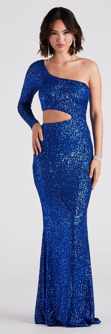 Emmie Formal Sequin One-Shoulder Dress