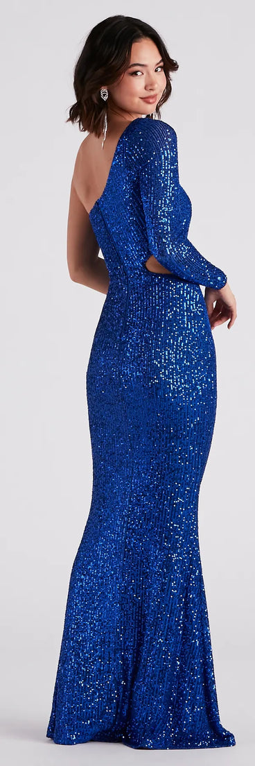 Emmie Formal Sequin One-Shoulder Dress