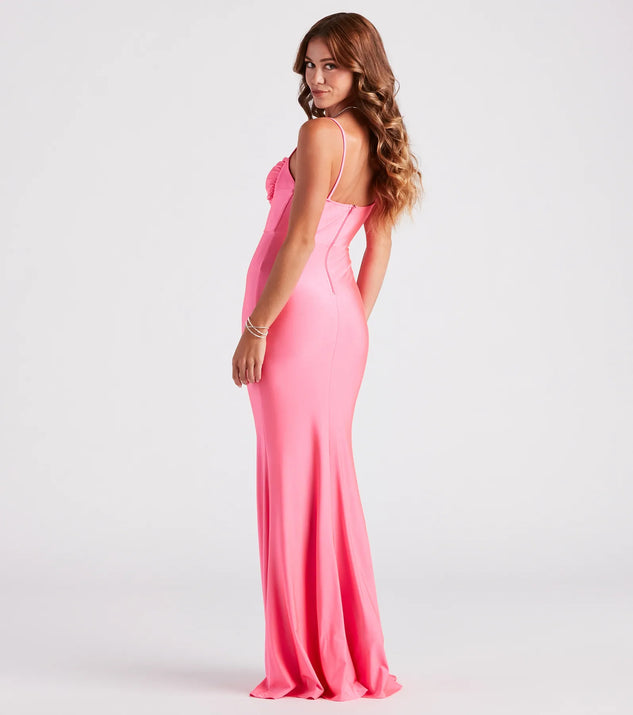 chinese dress ladies Ashley Lauren 11996 Formal Dresses Red Hot Pink