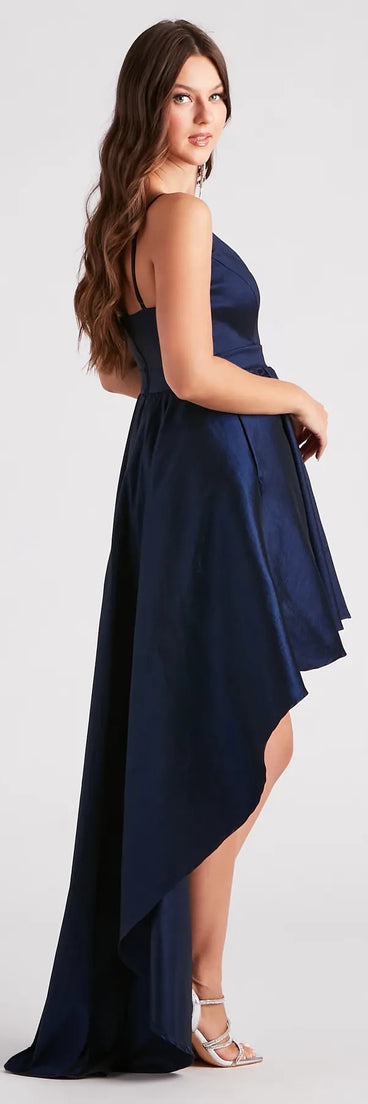 Steph Formal Taffeta High-Low Dress