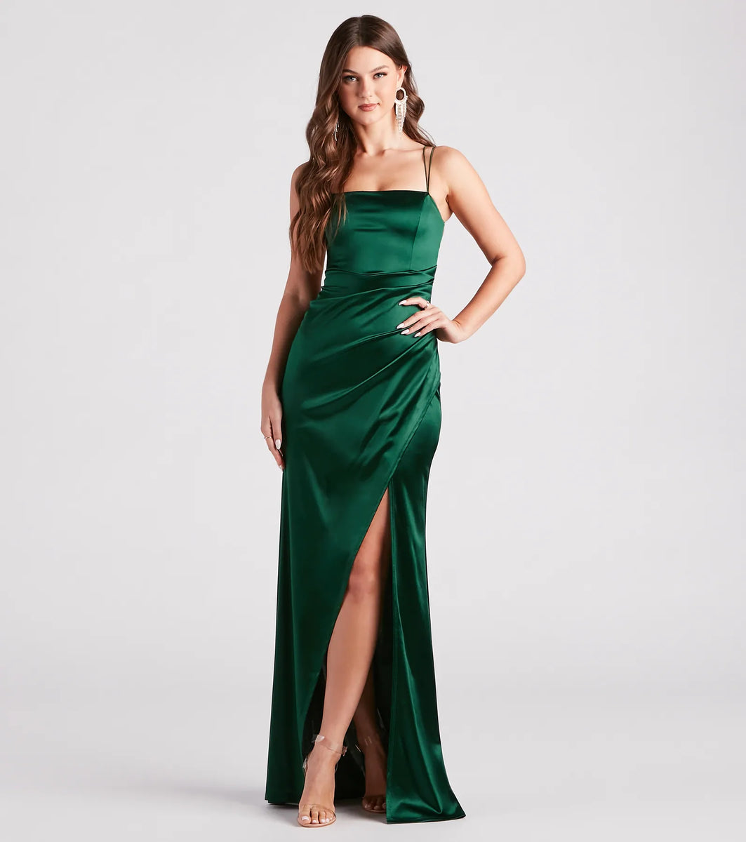 Windsor Tammy Formal Satin Strappy Back Dress | Liberty Center Windsor Tammy Formal Satin Strappy Back Dress | Liberty Center