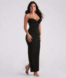 Arielle Rhinestone Strap Formal Dress