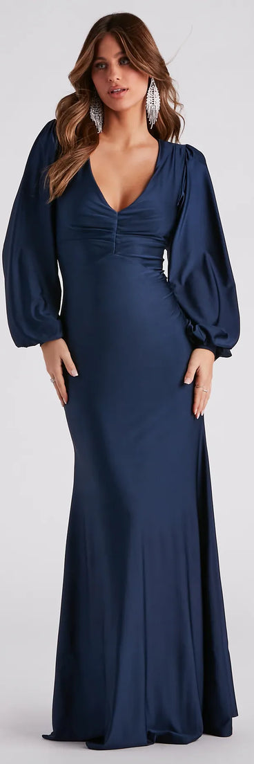 Avalynn Formal Long Sleeve Mermaid Dress