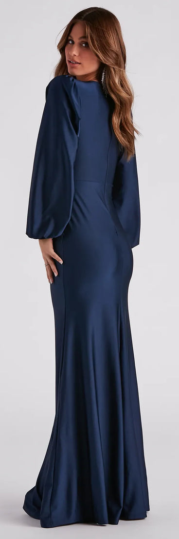 Avalynn Formal Long Sleeve Mermaid Dress