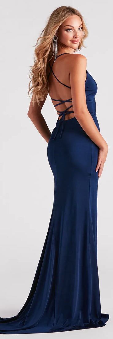 Aubrey Formal V-Neck Mermaid Dress