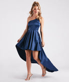 Sky Formal Satin High Low Dress