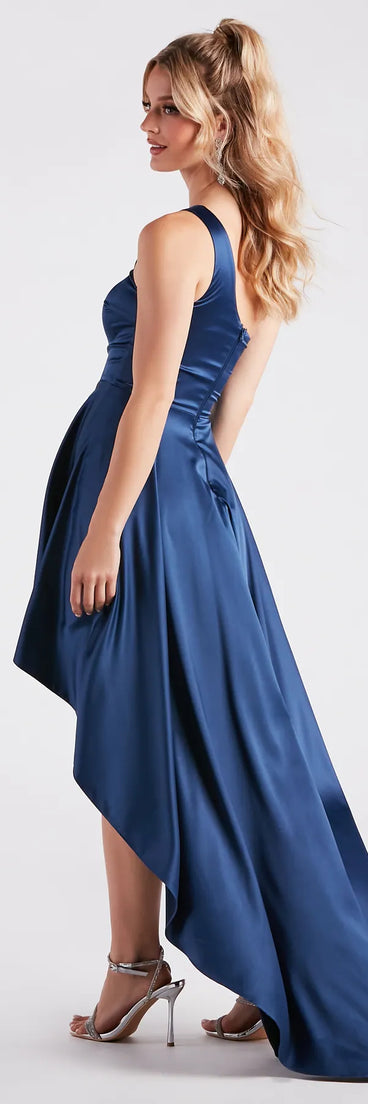 Sky Formal Satin High Low Dress