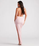 Feel instantly put-together in the Mckayla Formal Glitter Strappy Back Dress in pink, a summer wedding guest dress designed for confident style and all-out celebration.