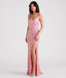 Emmeline Iridescent Sequin A-Line Formal Dress