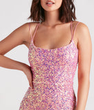 Emmeline Iridescent Sequin A-Line Formal Dress