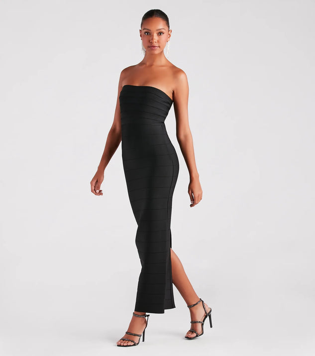 Danna Formal Strapless Long Bandage Dress | Windsor Danna Formal Strapless Long Bandage Dress | Windsor