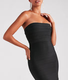 Danna Formal Strapless Long Bandage Dress