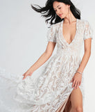 Kassidy Formal Flocked Velvet Dress