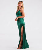 Rose Formal Satin Lace-Up Mermaid Dress