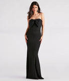 Alissa Bow-Front Glitter Knit Mermaid Dress