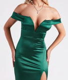 Klaudia Formal Satin Off The Shoulder Dress