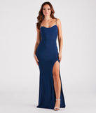 Feel instantly put-together in the Adera Formal Sweetheart Mermaid Dress in navy blue, a summer wedding guest dress designed for confident style and all-out celebration.
