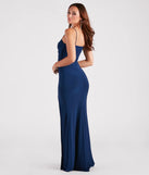 Own the spotlight in the Adera Formal Sweetheart Mermaid Dress, a navy blue formal dress crafted to deliver luxe style for summer weddings, Army Balls, or any special event.