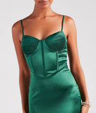 Jaycee Formal Satin Corset Mermaid Dress