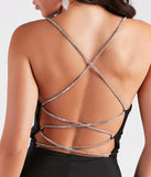 Marisol Formal Rhinestone Lace-Up Mermaid Dress